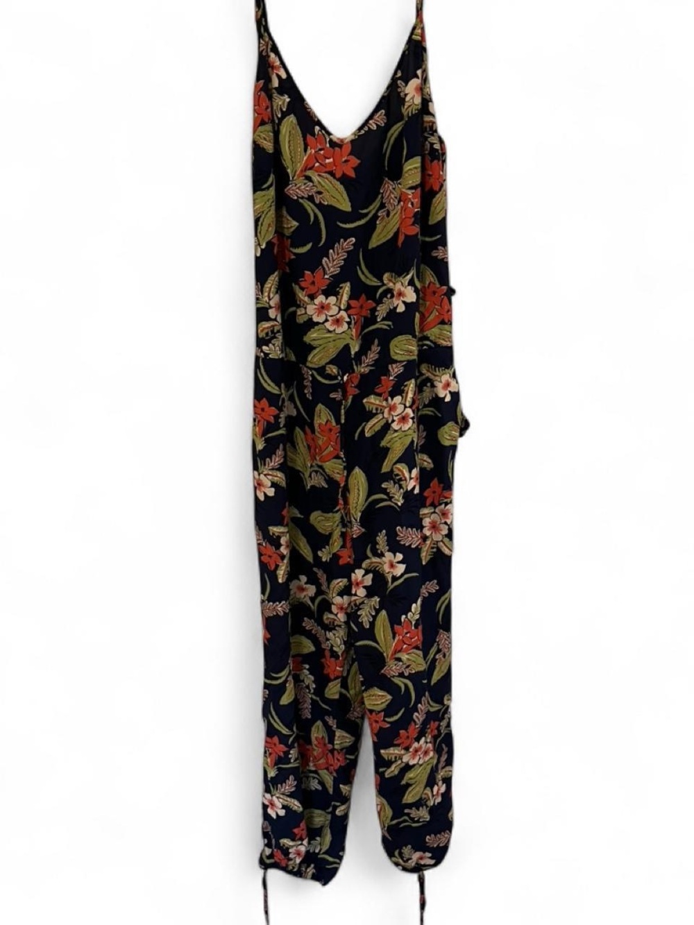 Navy Floral V-Neck polo Ralph Lauren Spaghetti-Strap Jumpsuit